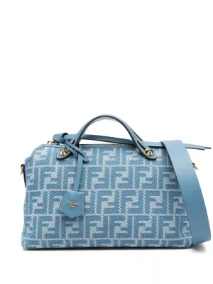denim-effect ff jacquard by the way soft medium bag