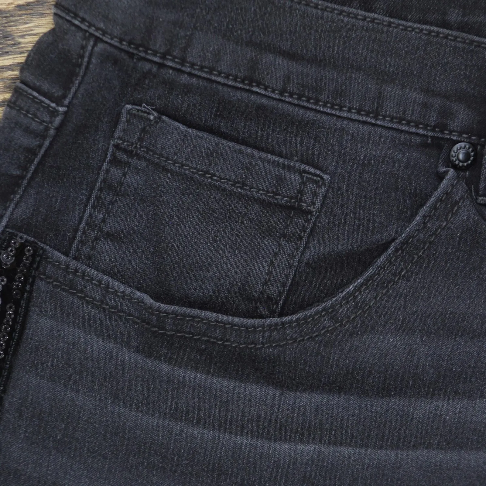 DG2 by Diane Gilman Plus Virtual Stretch Sequin Stripe Skinny Jeans