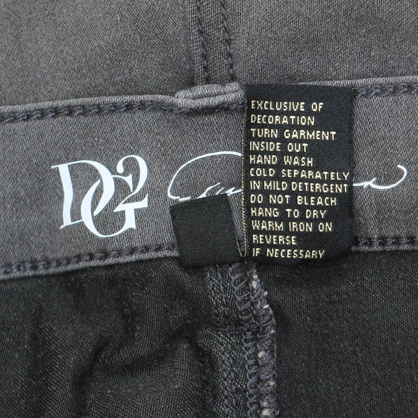 DG2 by Diane Gilman Virtual Stretch Metallic Side Stripe Skinny Jeans Gray 24W