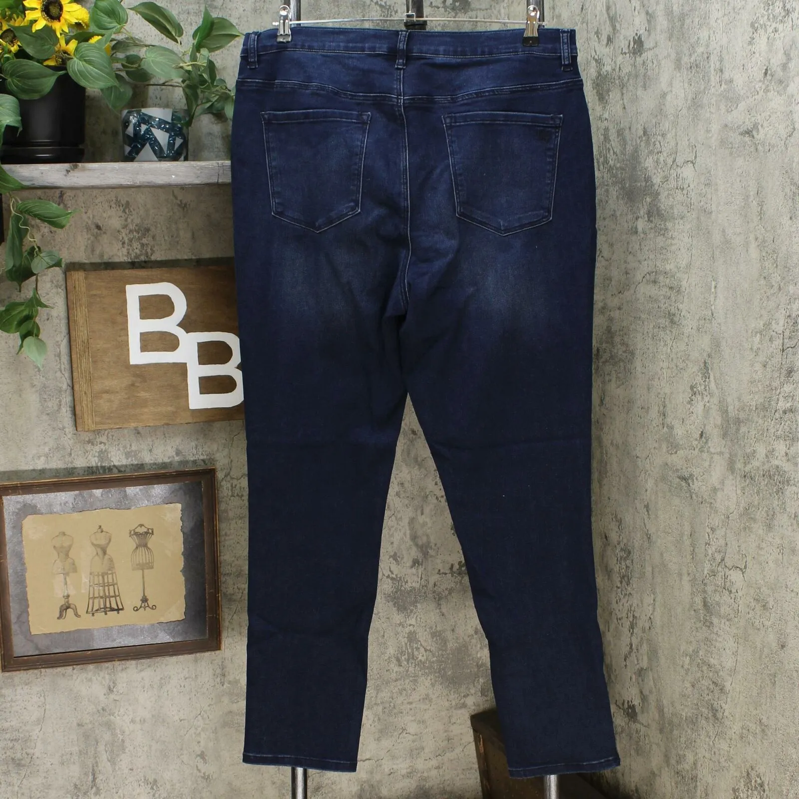 DG2 by Diane Gilman Women's Tall Virtual Stretch Skinny Jeans Indigo Plus 18WT