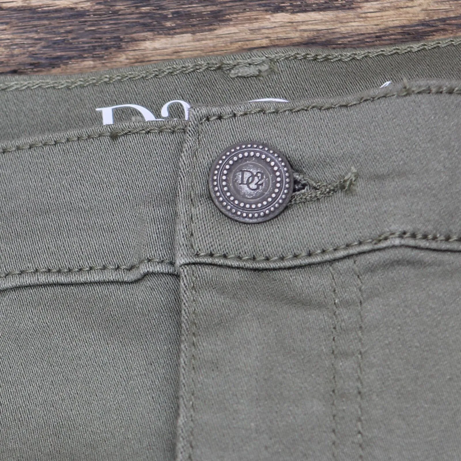 DG2 Plus Virtual Stretch Metallic Side Stripe Skinny Jeans Olive Green 18W