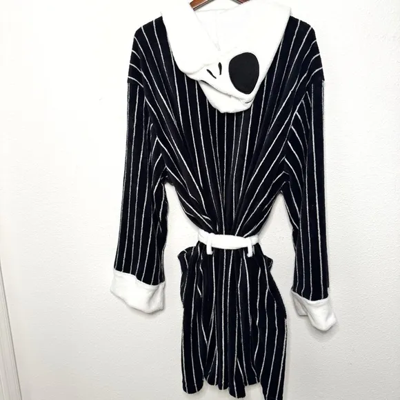 Disney Jack Skellington The Nightmare Before Christmas plush Bath Robe Sz L NWT