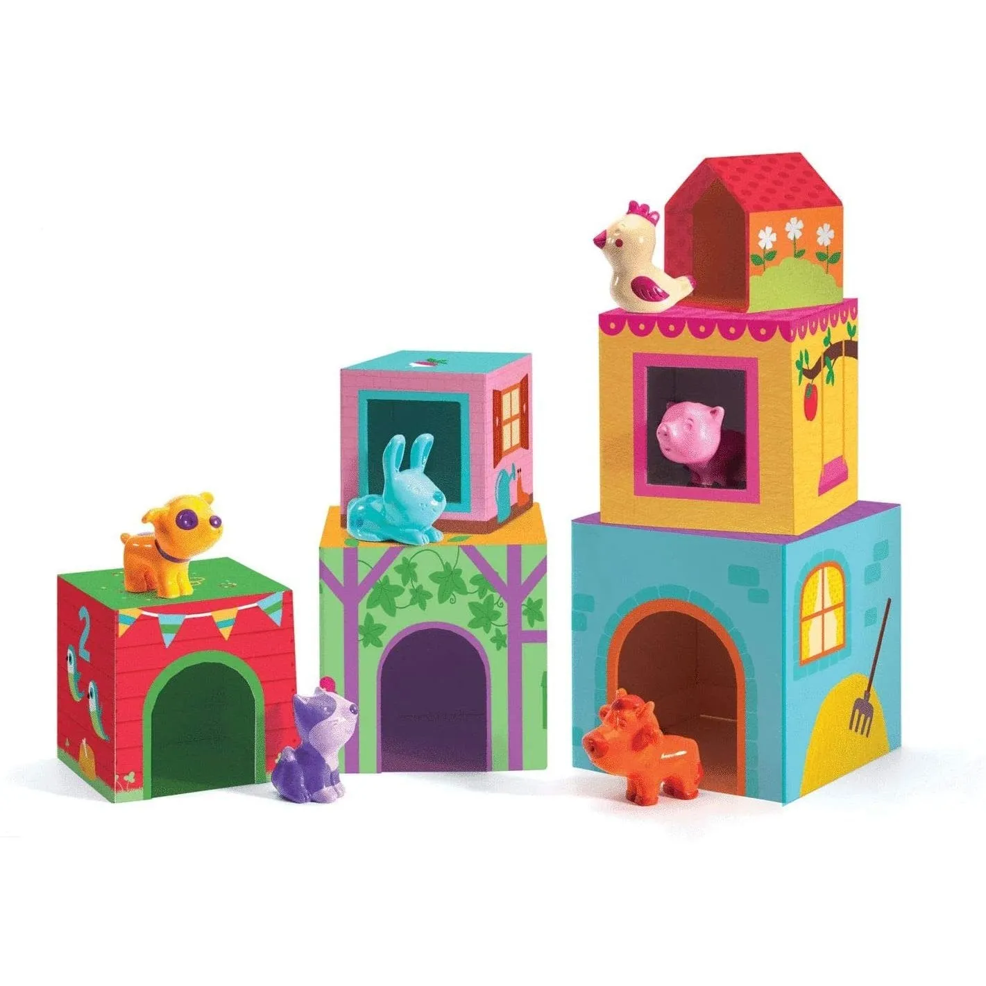 DJECO Blocks & Towers Stacking Cubes - Topanifarm