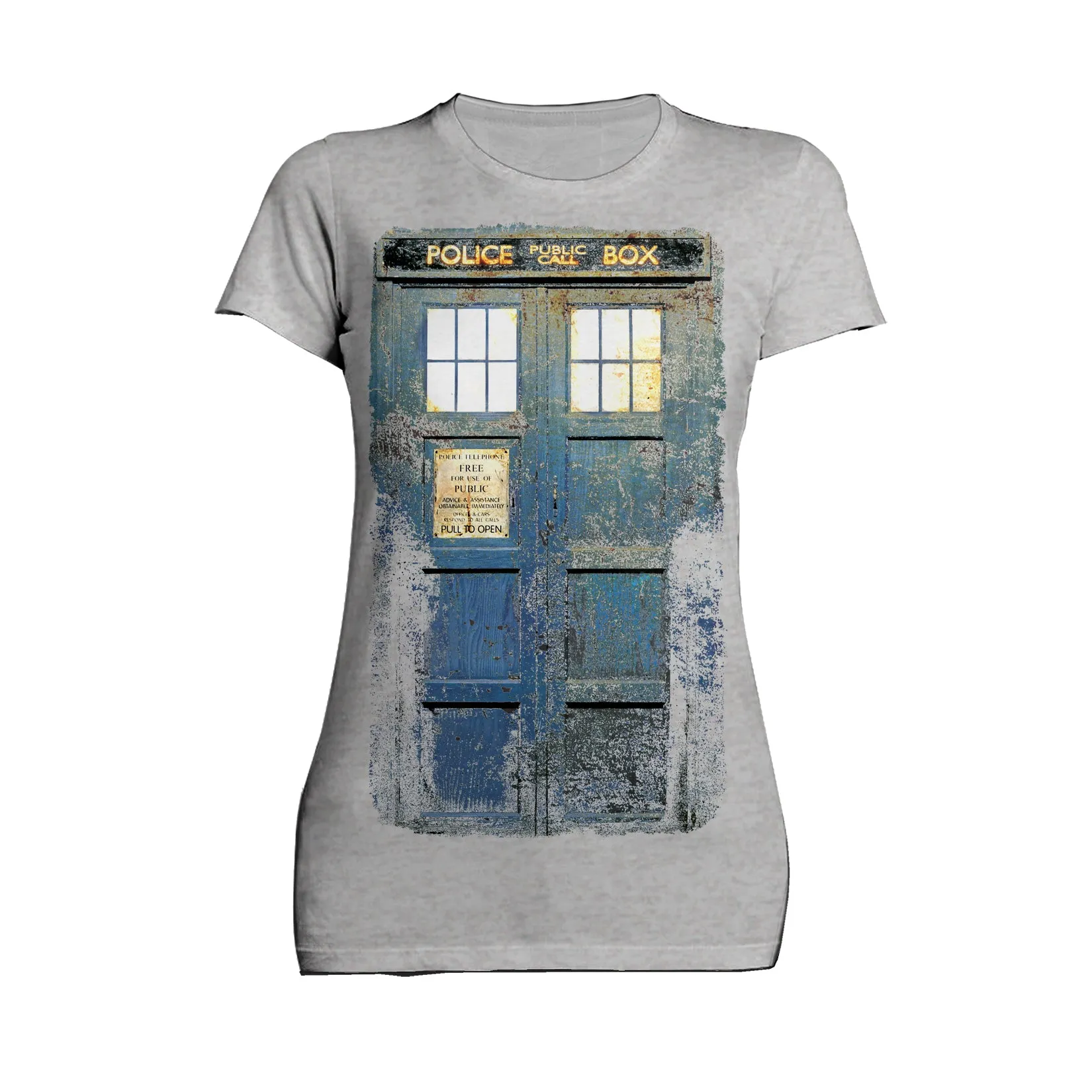 Doctor Who Cosplay Tardis Distressed Official Women's T-shirt