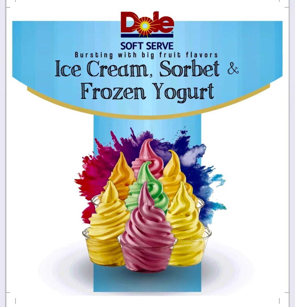 Dole Raspberry Soft Serve Mix - 4.4 Lbs. Bag - Case (4 X 4.4lb Bags)