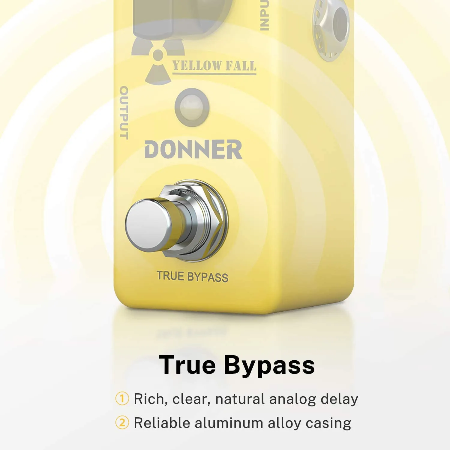 Donner Yellow Fall Delay Guitar Effect Pedal True Bypass