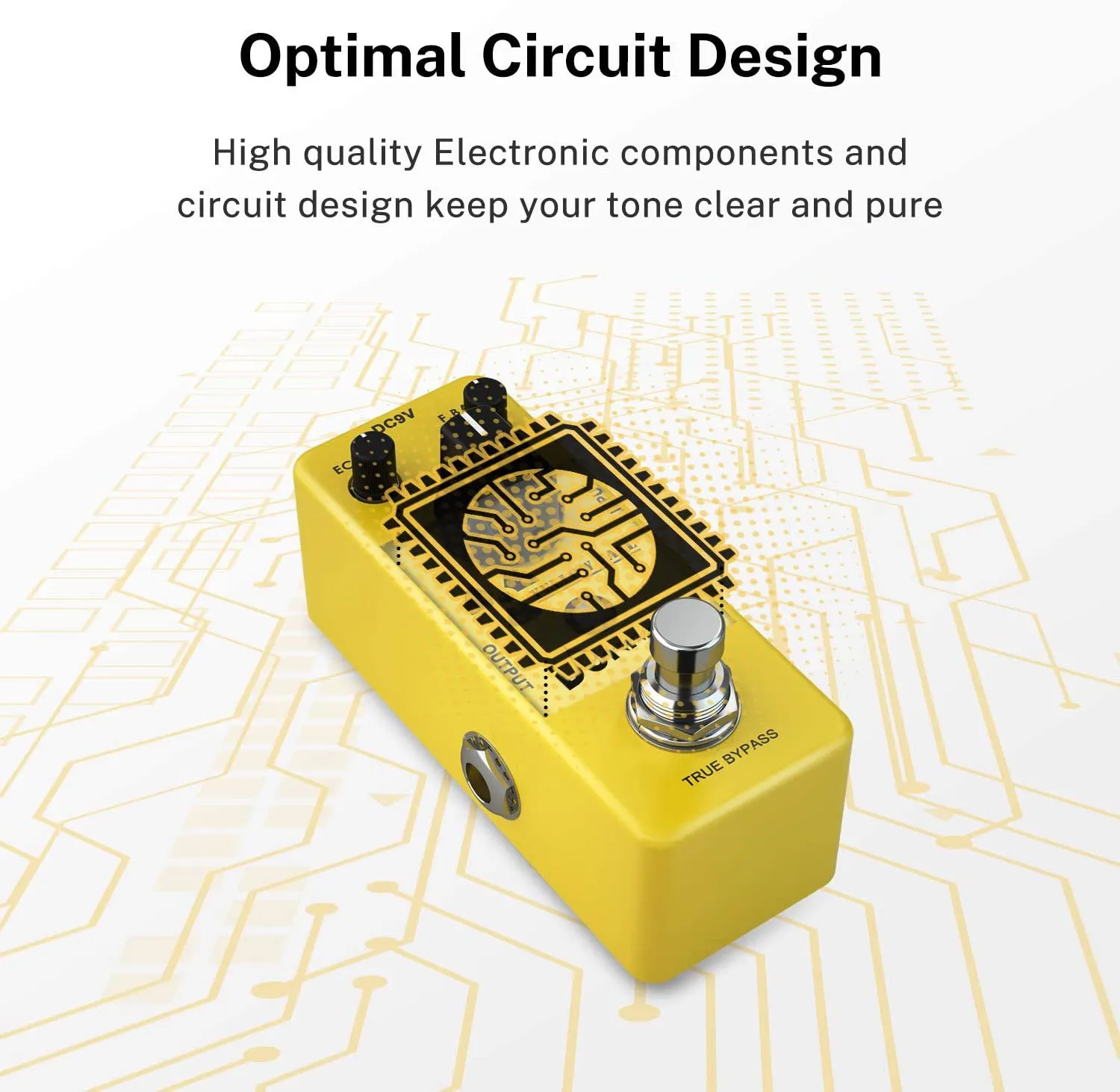 Donner Yellow Fall Delay Guitar Effect Pedal True Bypass