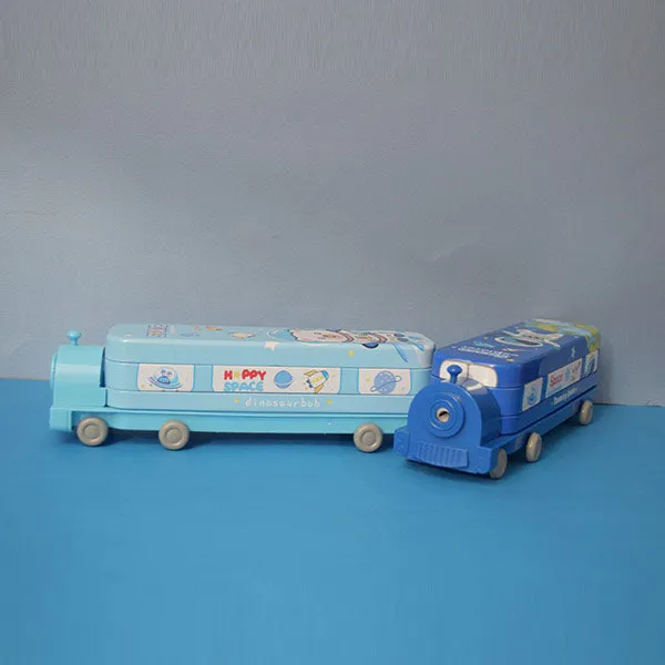 Double Decker Multi Level Metal SPACE Bus Pencil Case with Movable Wheels And Sharpener for Boys And Girls(Price For 1 Piece)