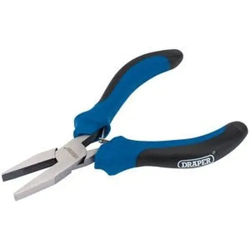 Draper 12536 Soft Grip Flat Nose Mini Pliers, 115Mm Dr-12536