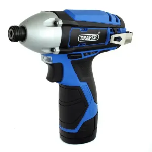 Draper 20847 Cordless Impact Driver Kit with Rechargeable 10.8V Li-ion Battery & 1hr Fast Charger