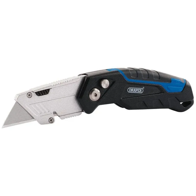 Draper 70361 Folding Trimming Knife With Belt Clip & Storage Compartment Dr-70361