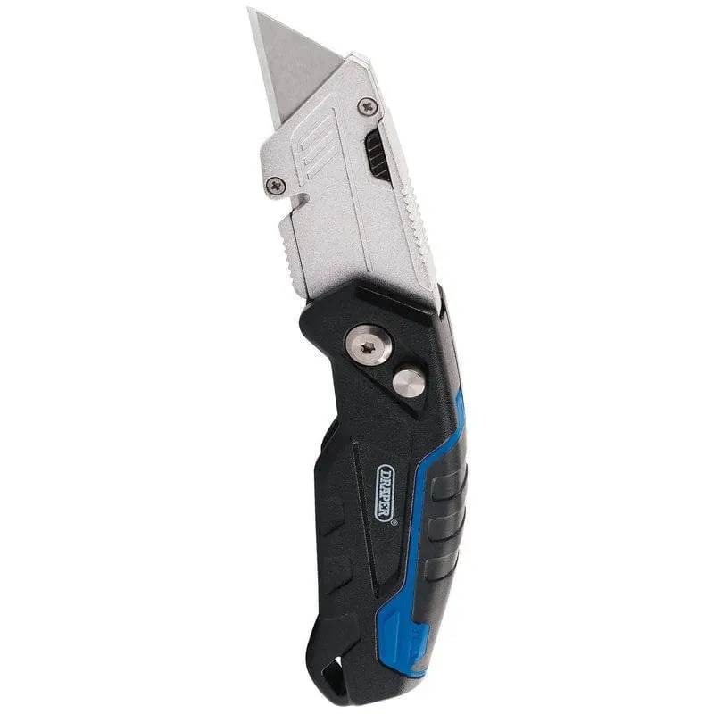 Draper 70361 Folding Trimming Knife With Belt Clip & Storage Compartment Dr-70361