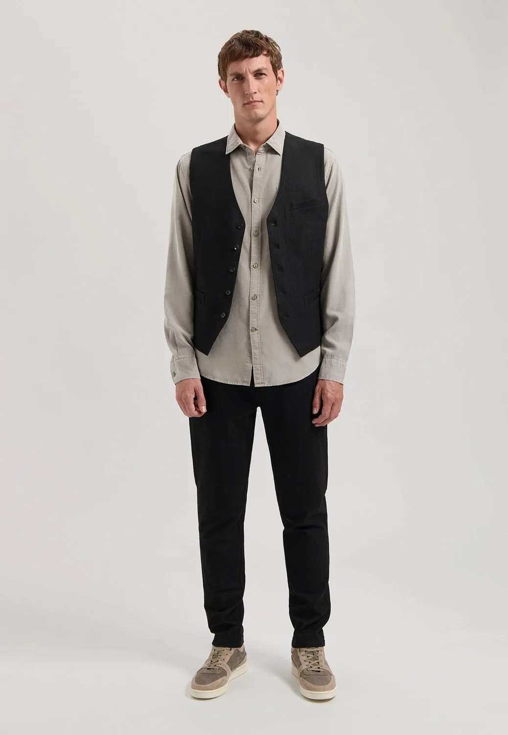 DSTREZZED STRETCH JERSEY CHECK TRAVEL GILET 121302