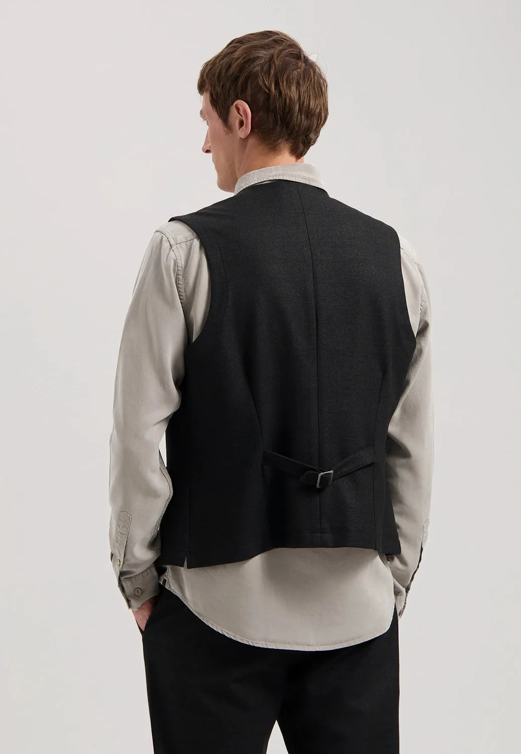 DSTREZZED STRETCH JERSEY CHECK TRAVEL GILET 121302