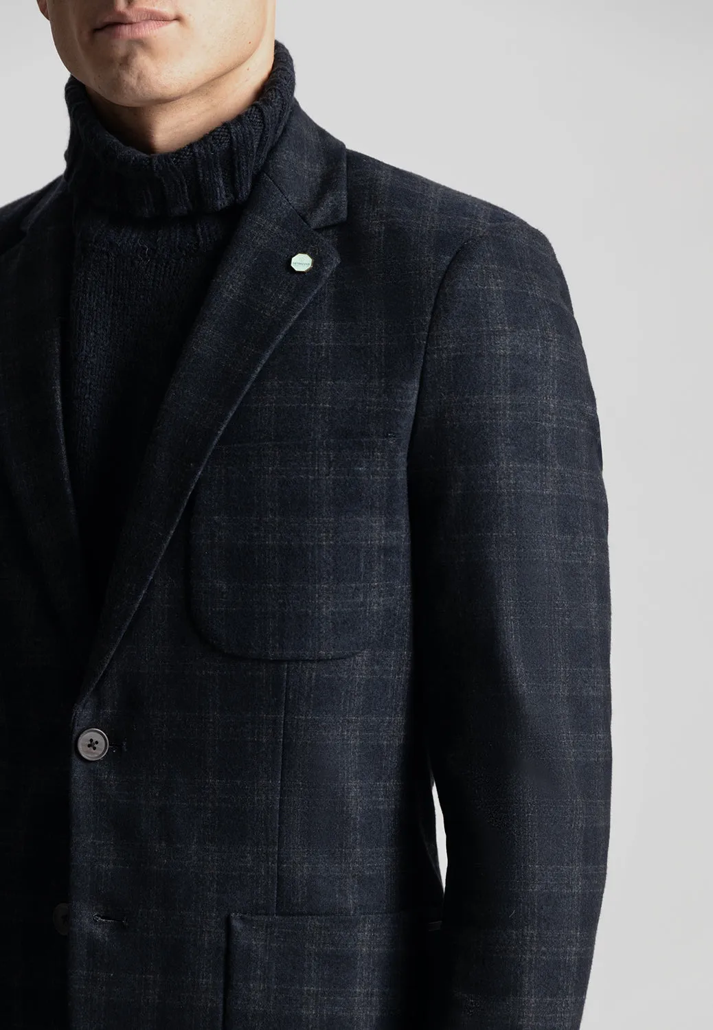 DSTREZZED TRAVEL CHECK STRETCH BLAZER 111346