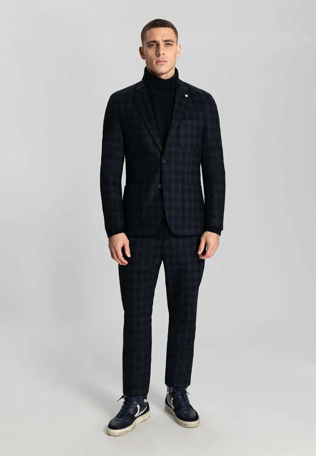 DSTREZZED TRAVEL CHECK STRETCH BLAZER 111346