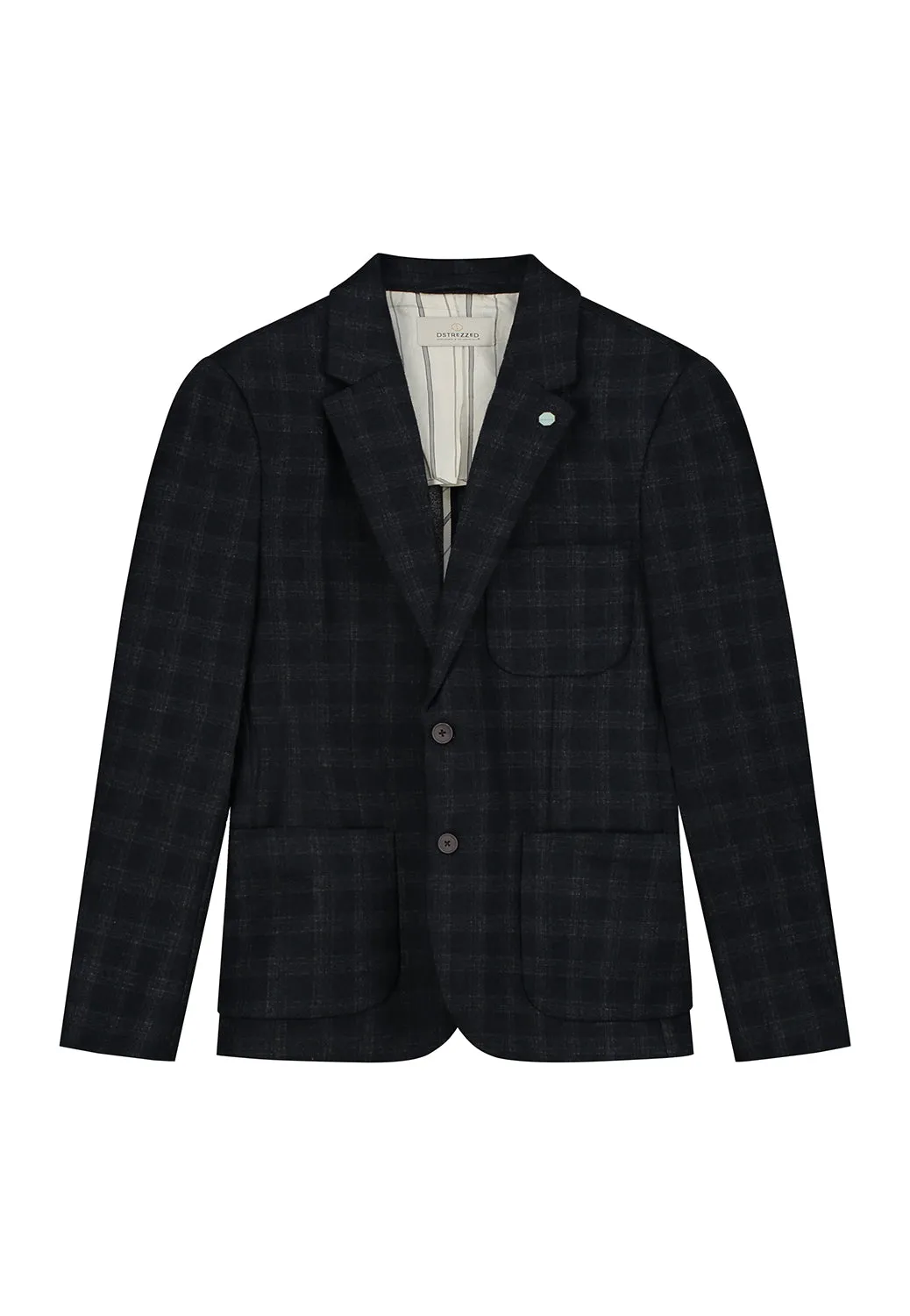 DSTREZZED TRAVEL CHECK STRETCH BLAZER 111346
