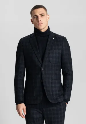 DSTREZZED TRAVEL CHECK STRETCH BLAZER 111346