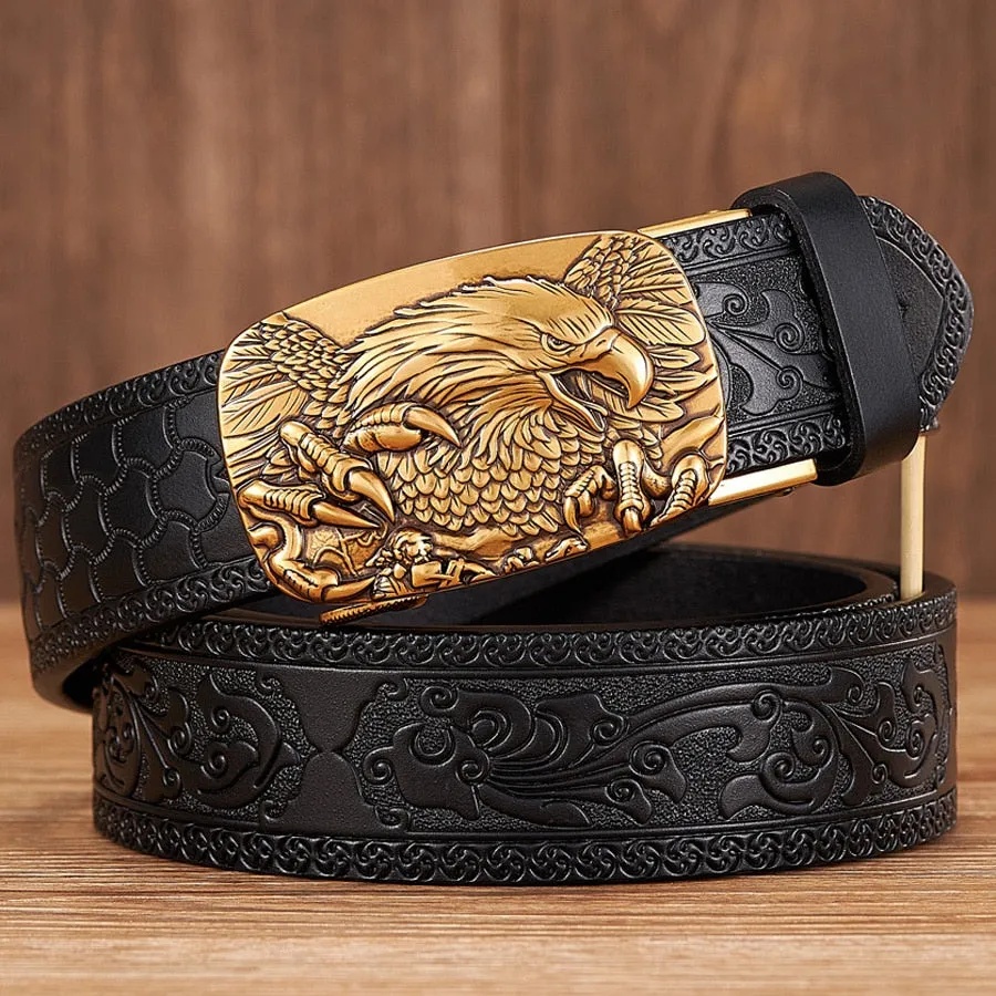 Eagle Alloy Auto Buckle Leather Belt