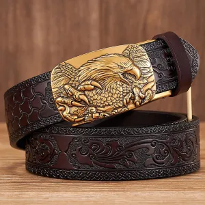 Eagle Alloy Auto Buckle Leather Belt