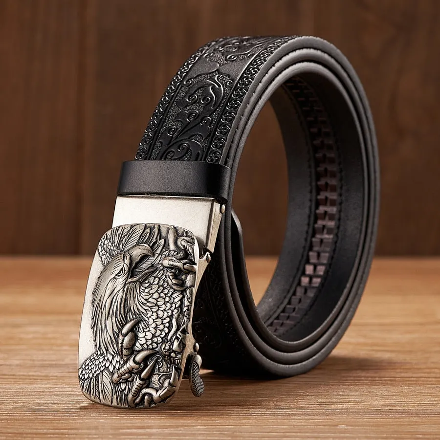 Eagle Alloy Auto Buckle Leather Belt