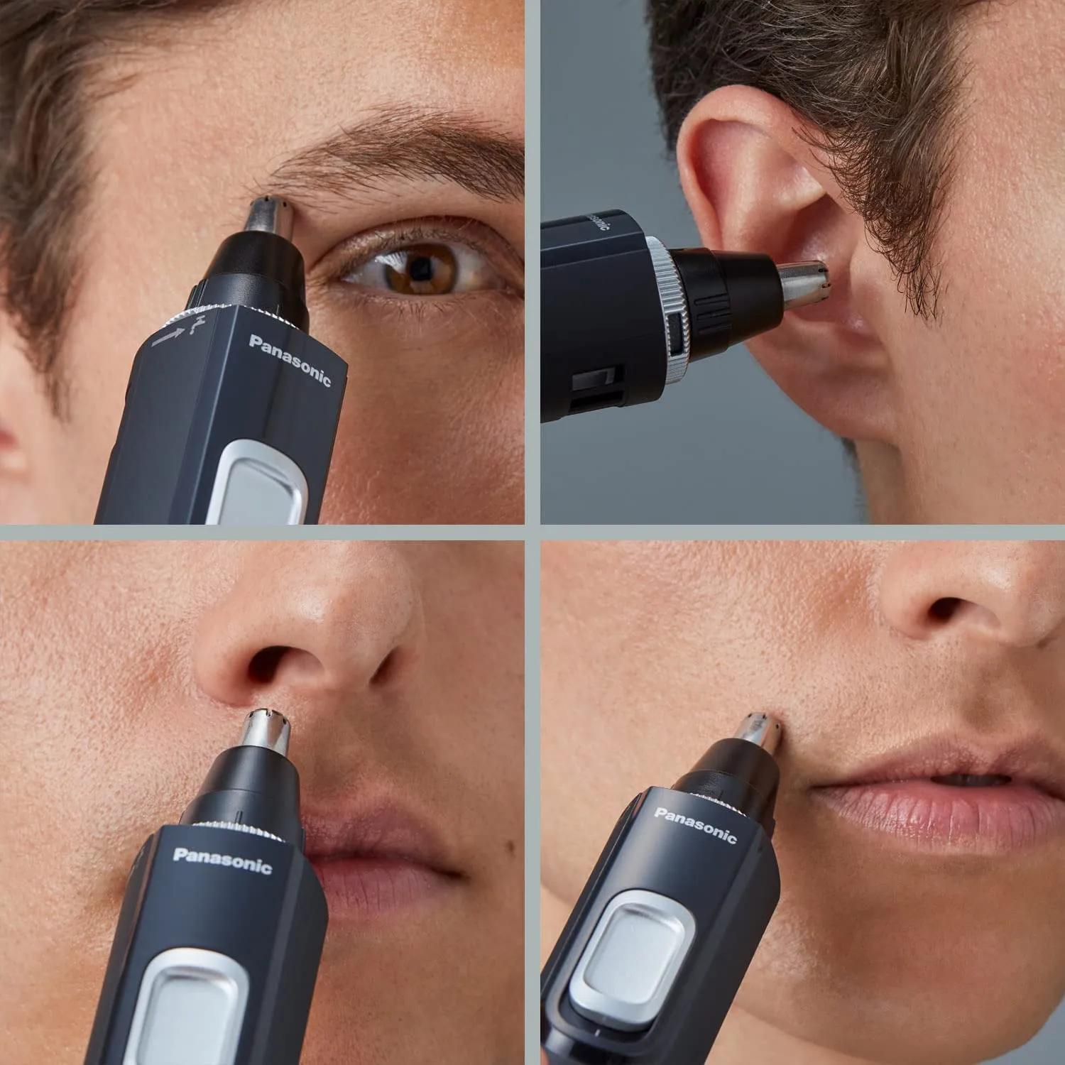 Ear and Nose Hair Trimmer for Men with Vacuum Cleaning System, Powerful Motor and Dual-Edge Blades for Smoother Cutting, Wet/Dry – ER-GN70-K (Black)