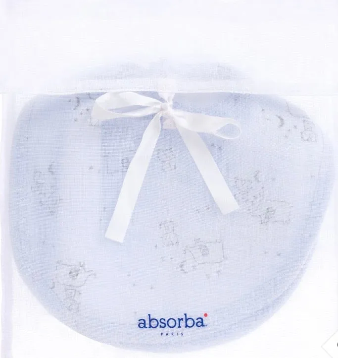 Elephant Print Cotton Bibs in a gift bag - Set of 2