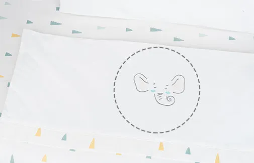 Elephant Time mini cot bedding set