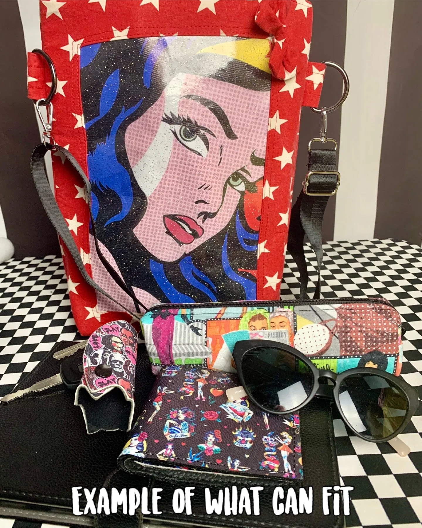 Elvis graffiti and leopard print fan art frame it crossbody bag