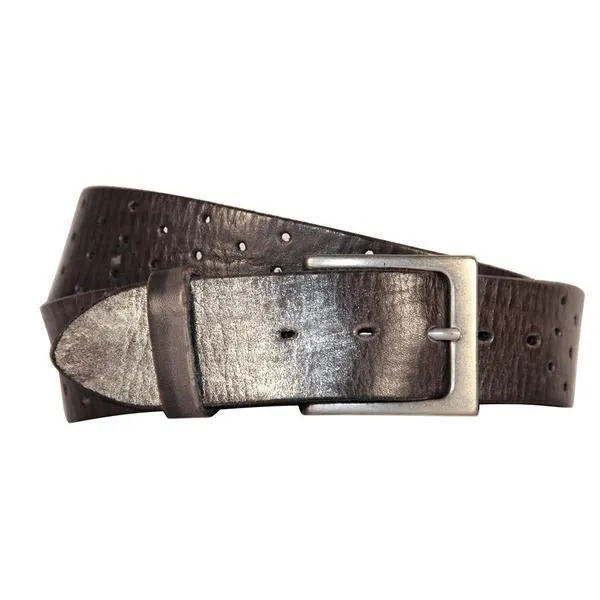 Embrazio Perforata Curved Hand Made Women's Navy, Gray or Red Belt