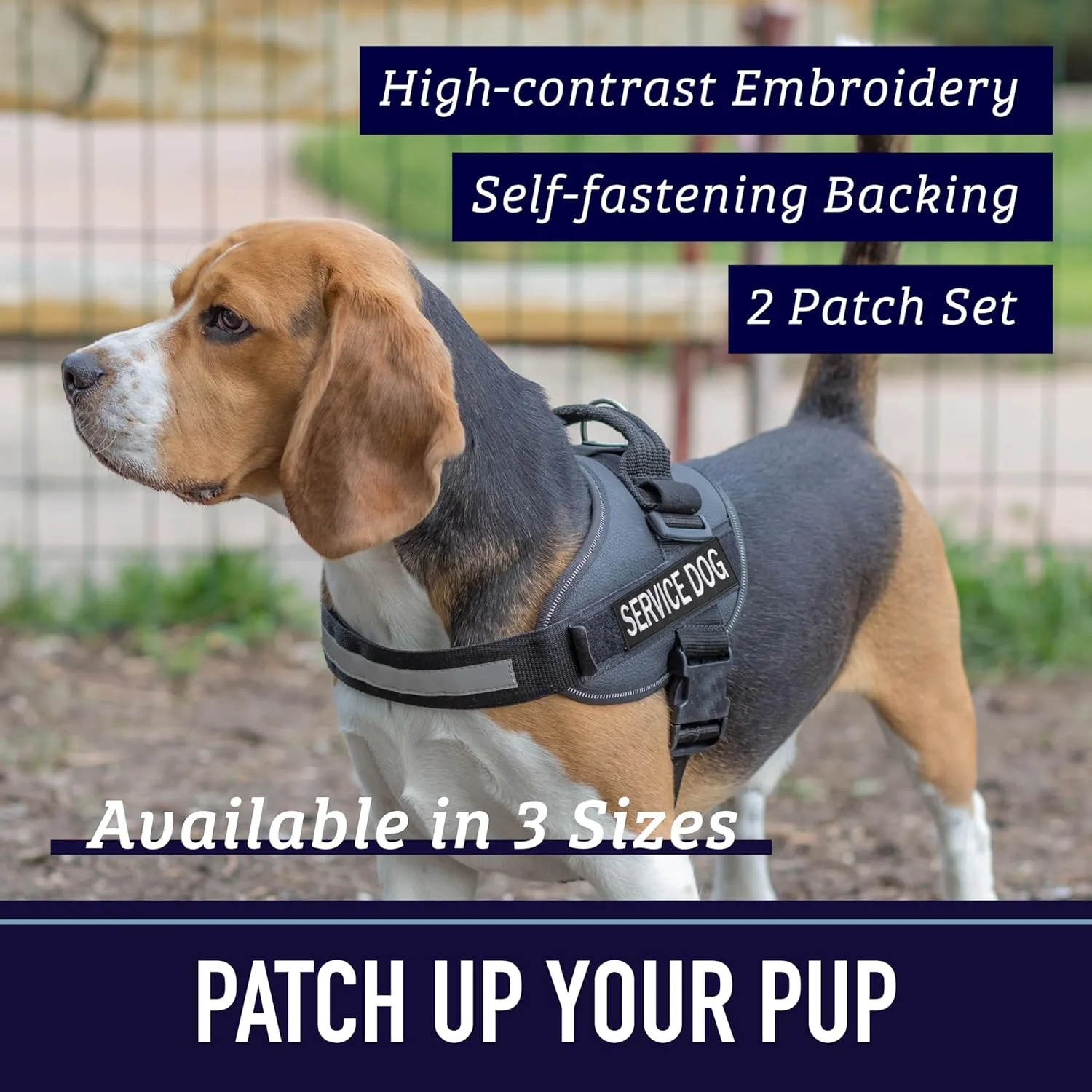 Embroidered "Do Not Pet" Dog Patches with Hook/Loop