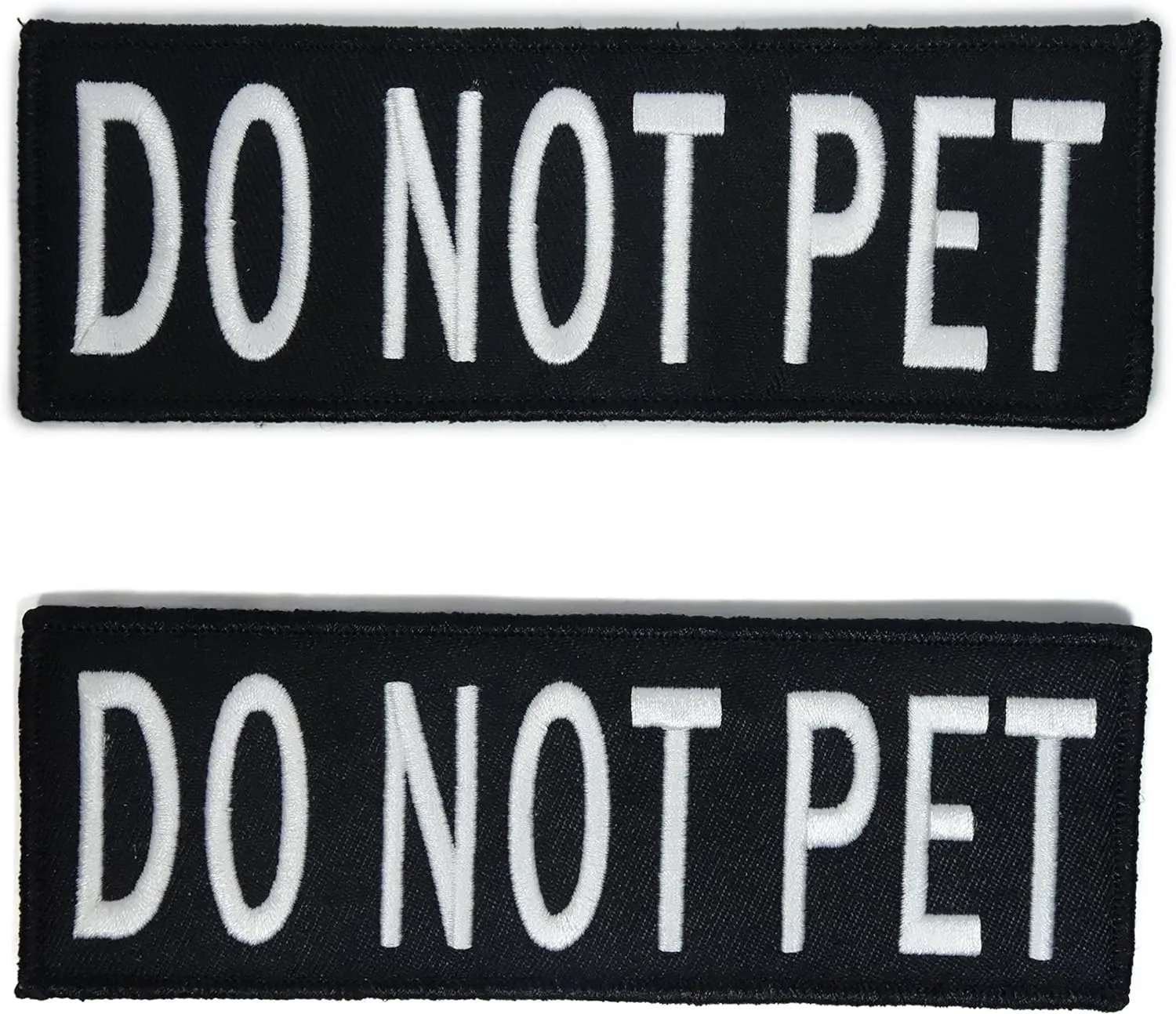 Embroidered "Do Not Pet" Dog Patches with Hook/Loop