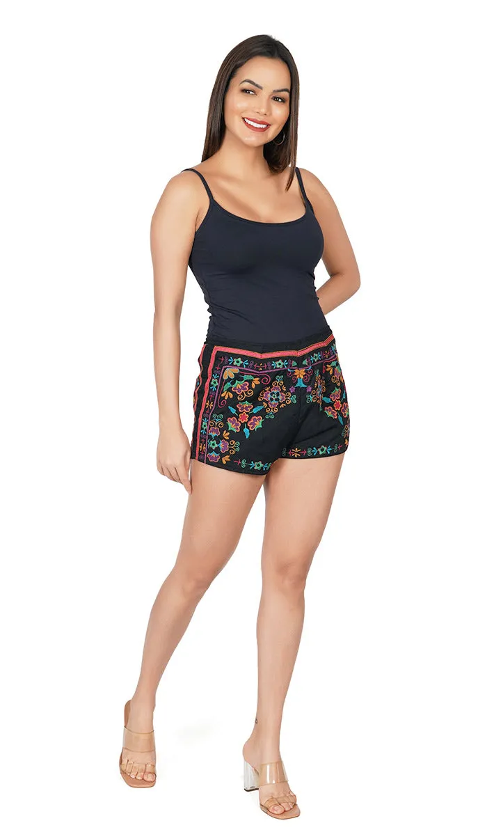 Embroidered Shorts | Cute Fit | Boho Vibe