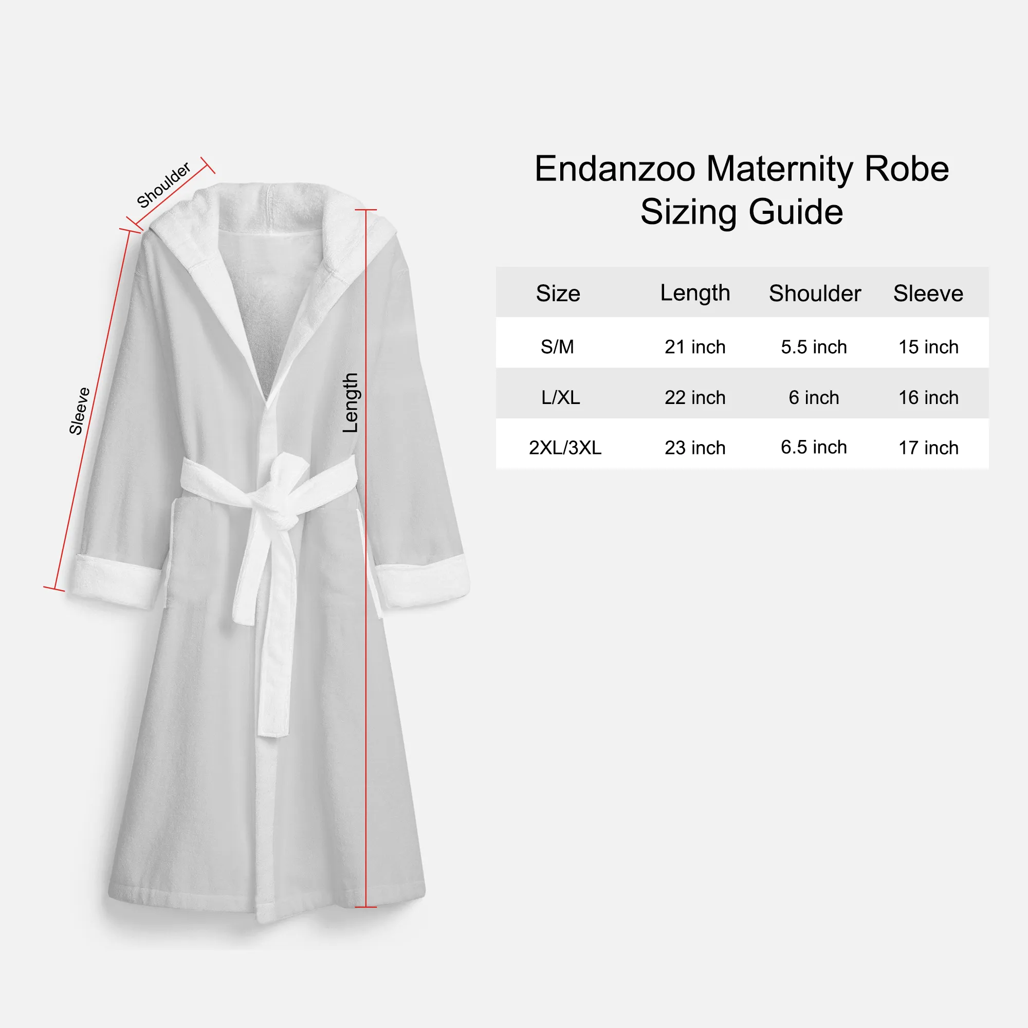 Endanzoo Organic Cotton Maternity Robe For Mom - Deep Sea
