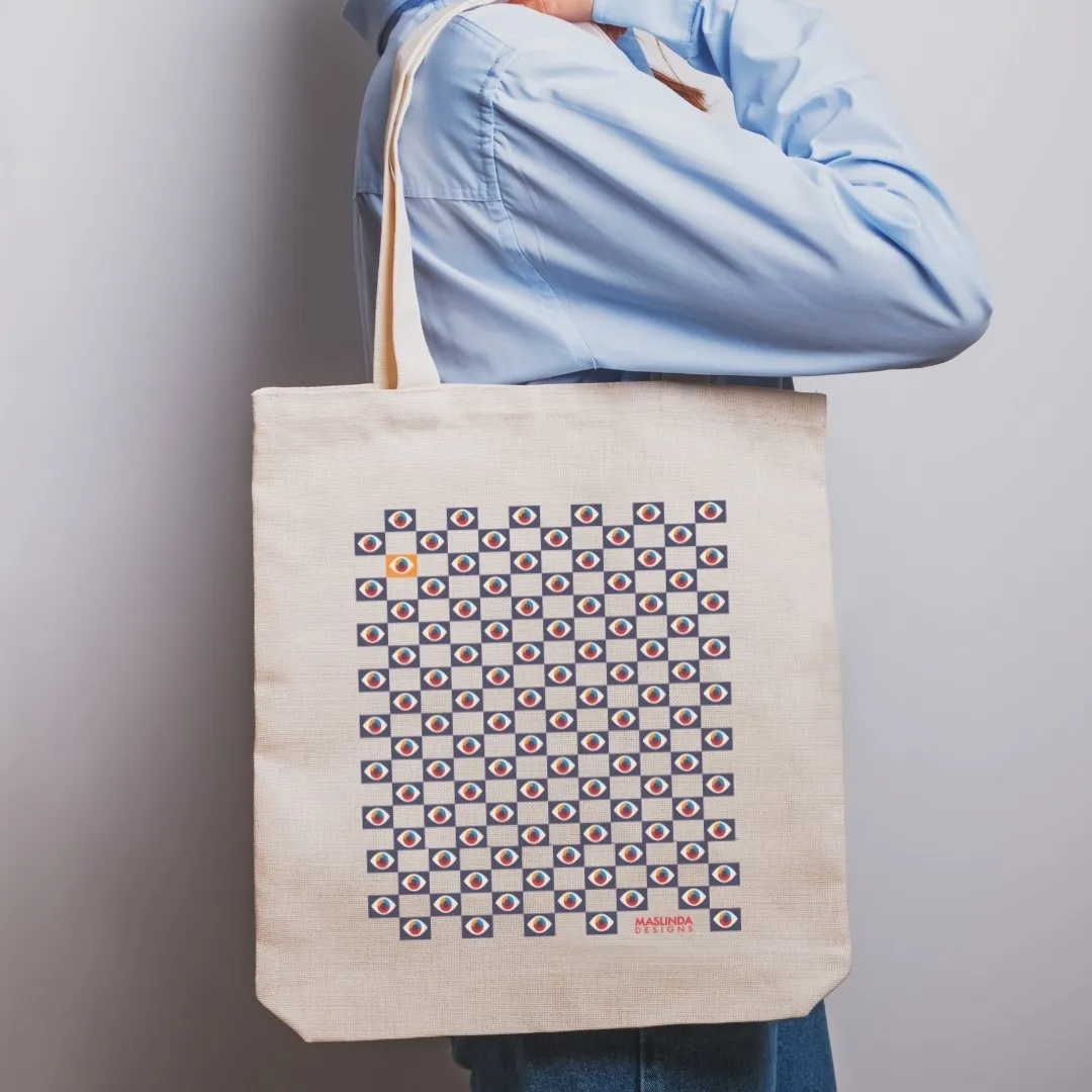 Evil Eyes Printed Tote Bag
