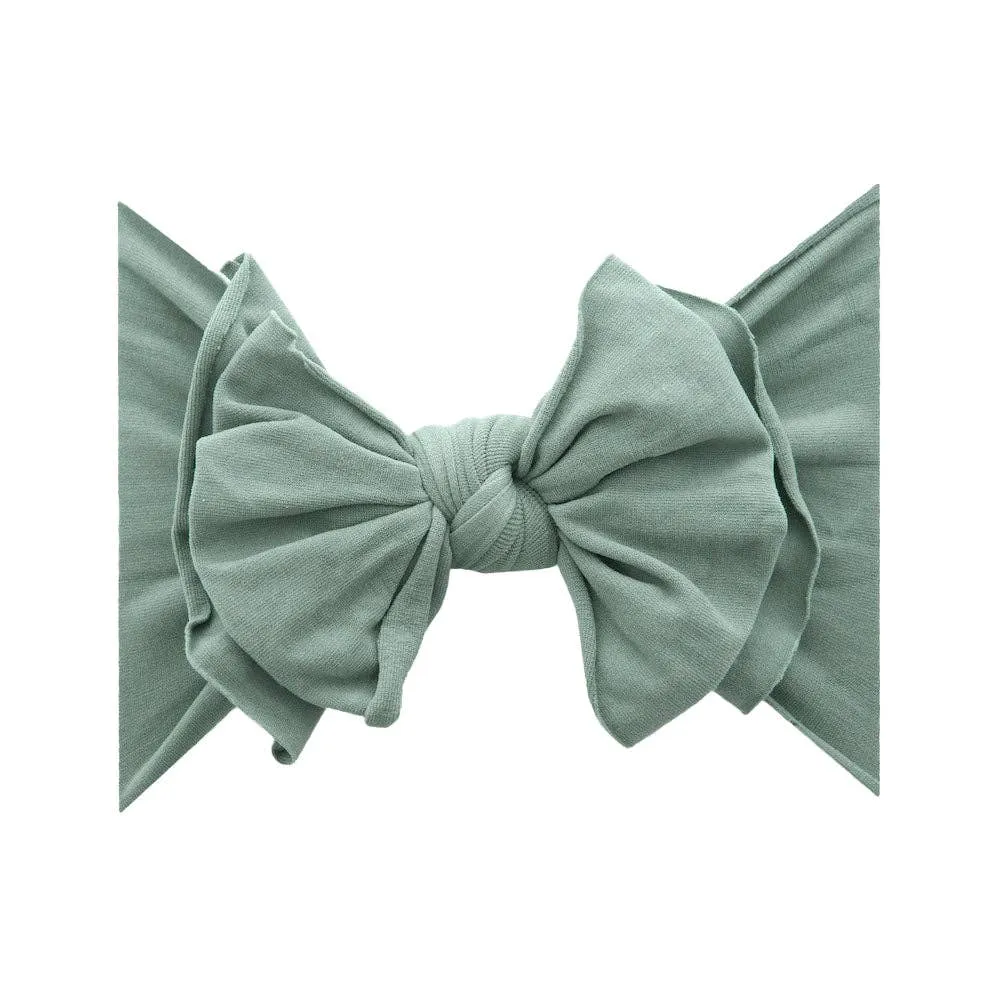 FAB-BOW-LOUS® soft nylon/spandex bow headband: sage