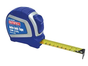 Faithfull Auto-Lock Tape 10M/33Ft (Width 25Mm)