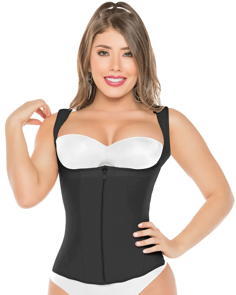 Fajas Salome Waist Cincher Trainer Shaper Vest for Women - Black/Beige