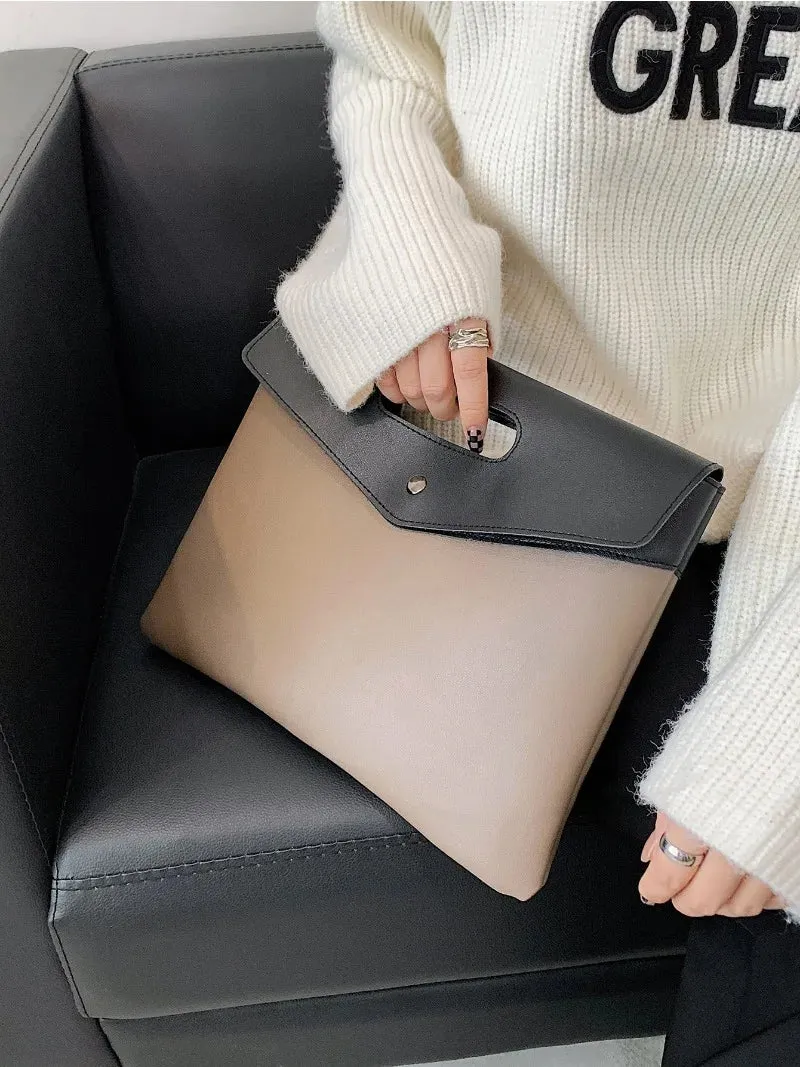 Fashionable Square Bag for Women, Two Tone Clutch Bag for Rookies & White-Collar Workers