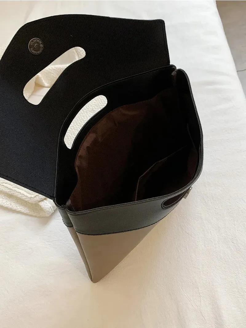 Fashionable Square Bag for Women, Two Tone Clutch Bag for Rookies & White-Collar Workers