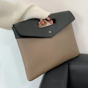 Fashionable Square Bag for Women, Two Tone Clutch Bag for Rookies & White-Collar Workers