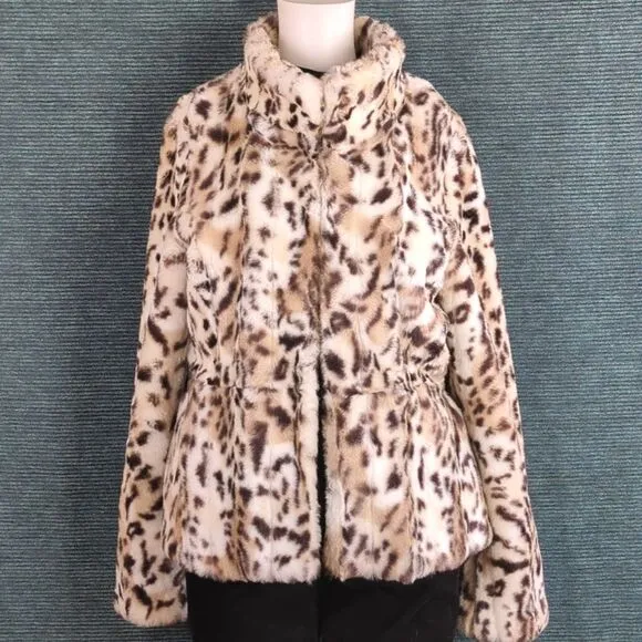 FAUX Fur Coat, White House Black Market