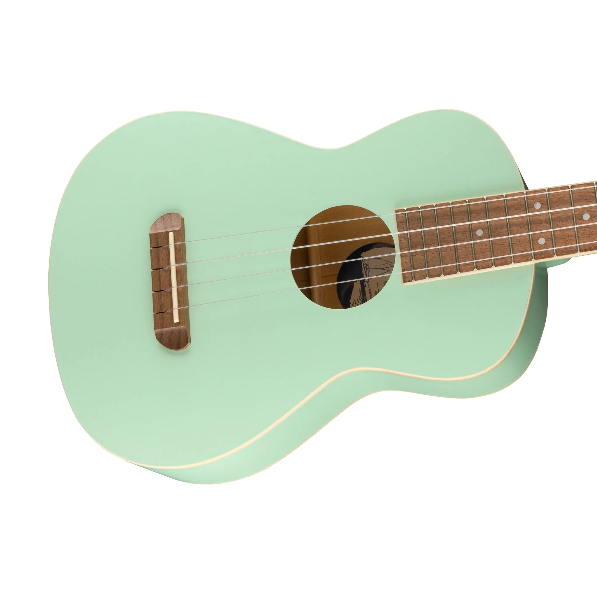 Fender Avalon Tenor Ukulele, Walnut FB, Surf Green (B-Stock)