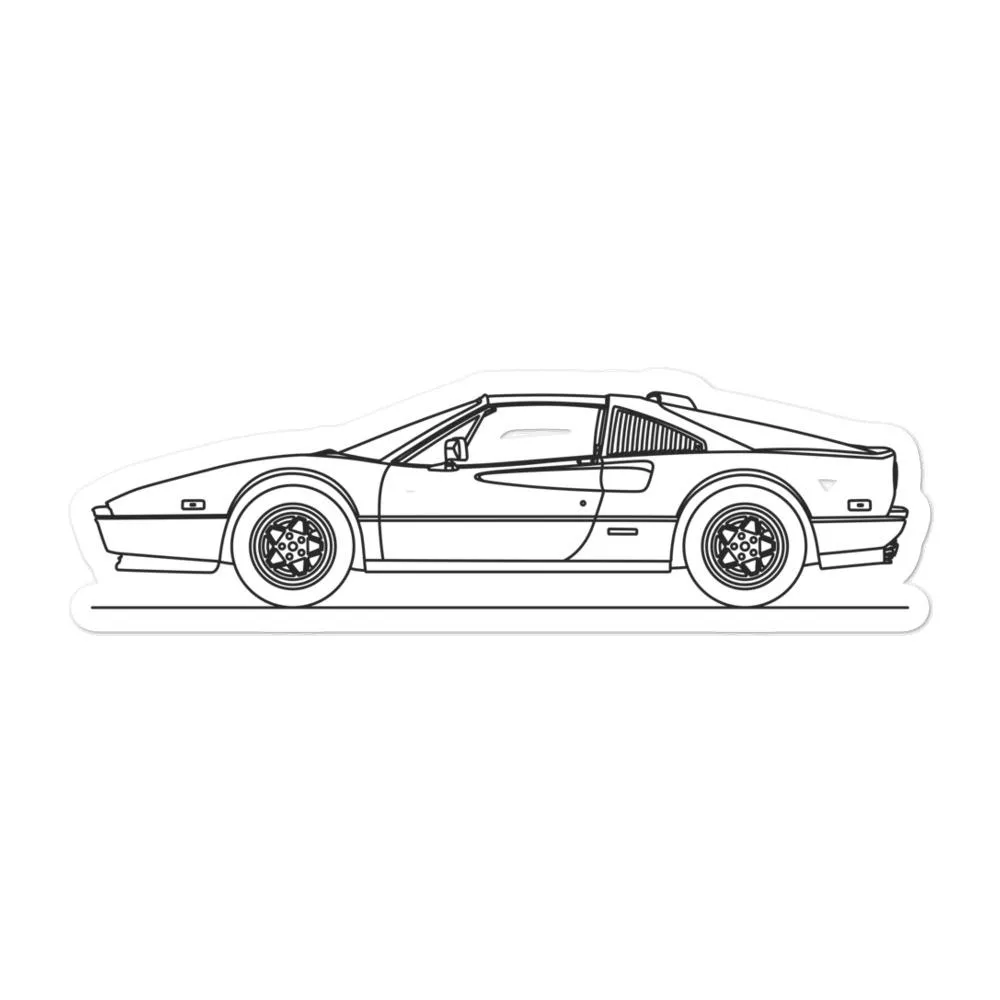 Ferrari 308 GTS Silhouette Sticker
