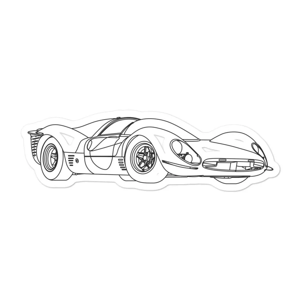 Ferrari 330 P4 Outline Sticker