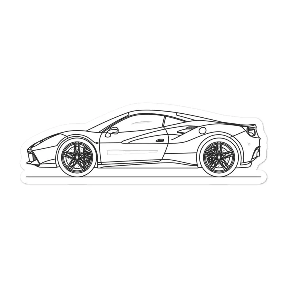 Ferrari 488 GTB Outline Sticker