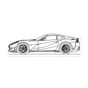 Ferrari 812 Superfast Outline Sticker