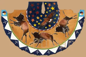 (Fine Art Print) Watercolor on Art Stock ~ Buffalo Lodge