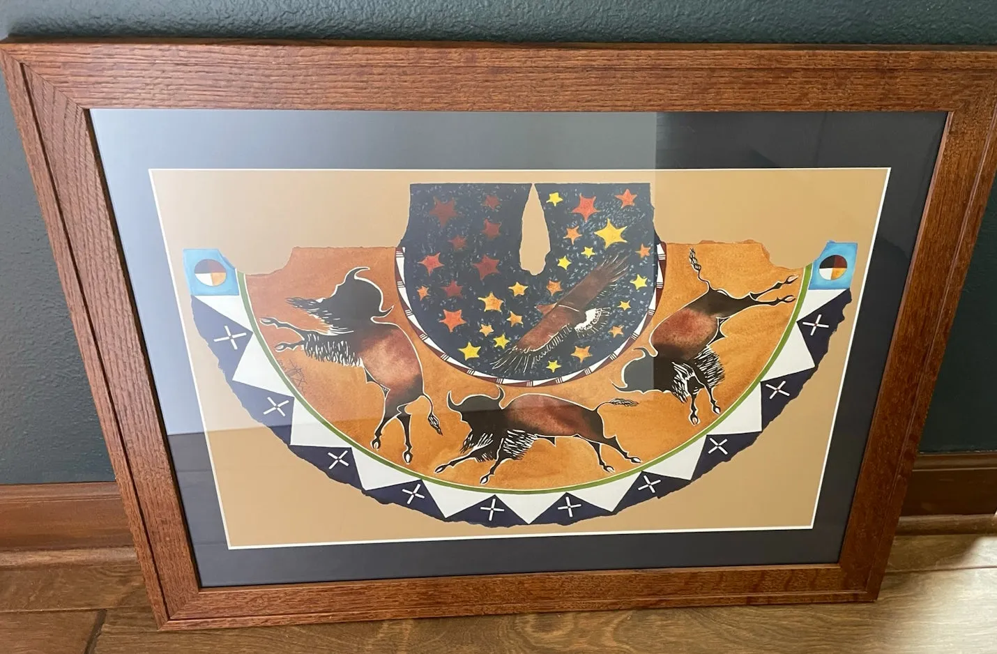(Fine Art Print) Watercolor on Art Stock ~ Buffalo Lodge