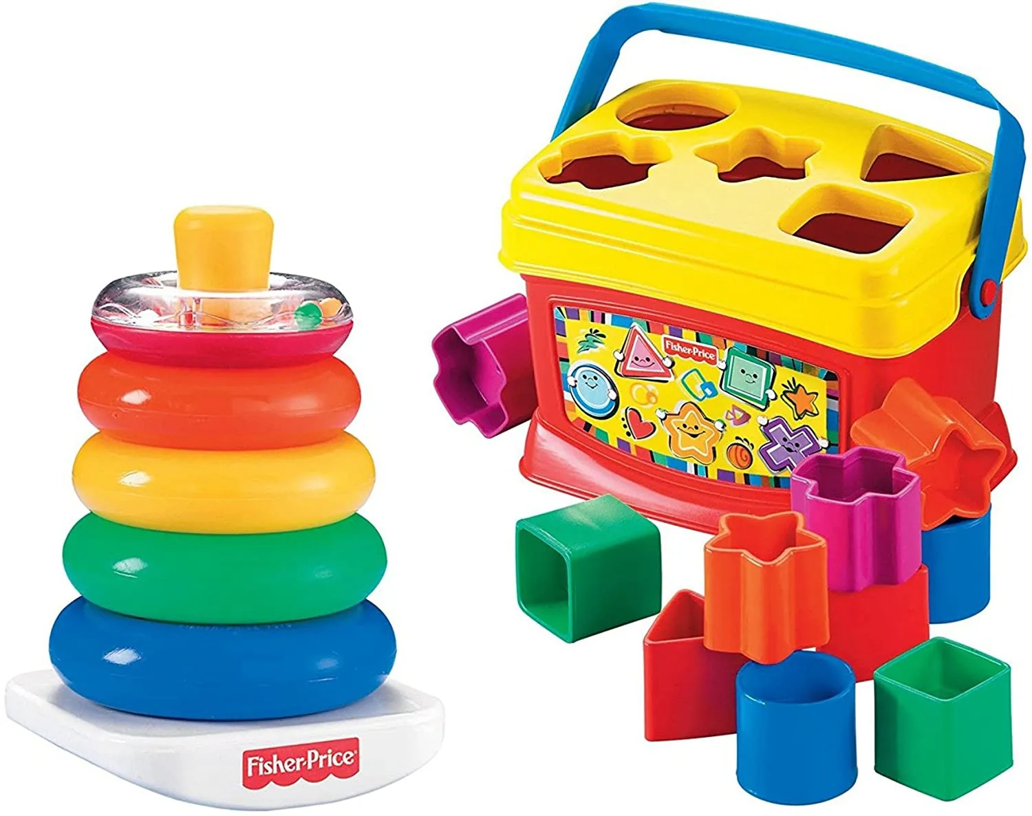 Fisher-Price Rock-a-Stack and Baby's 1st Blocks Bundle